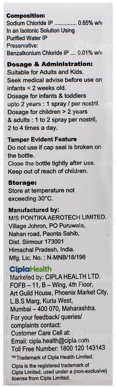 Naselin Saline Spray 20Ml